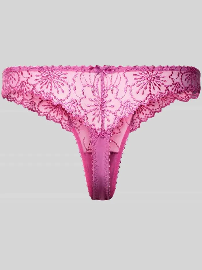 Marie Jo Slim fit string in semitransparant design model 'Jane' felroze, foto 2