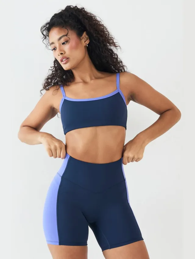 DSGN Studio Dames Dsgn Studio Sculpt Contrast Sport-bh Marineblauw