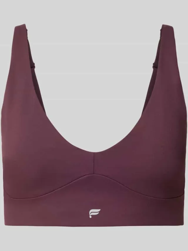 Fabletics sport-bh met logoprint model 'PURELUXE LONGLINE' Bordeaux