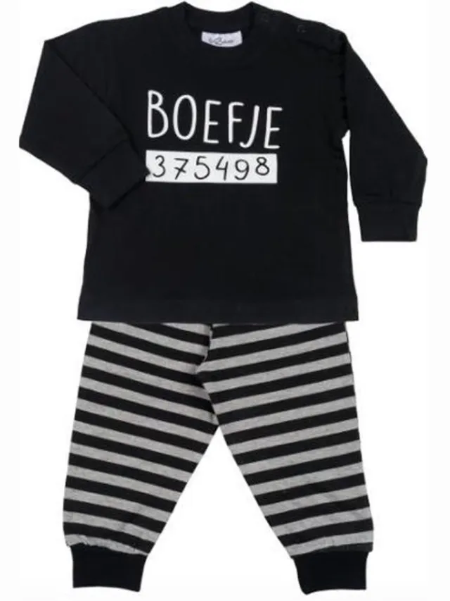 Fun2Wear Boefje Pyjama - Zwart