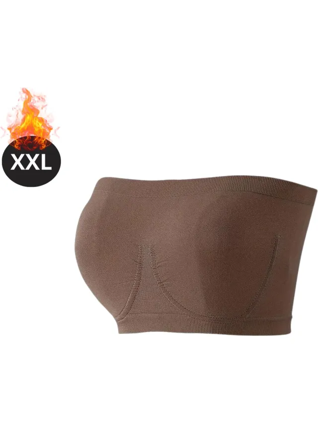 Nivard BH Zonder Beugel - Zonder Bandjes - Push-up Bh's - Comfort Beha - Comfortabel - Sterk - Yoga - Dames - Donkerbruin