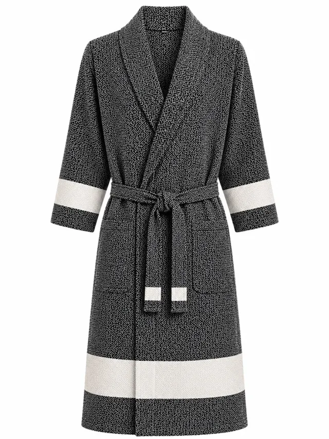 Comvie Badjas Sauna - Dames Heren - Hamam Badjas - Lichtgewicht & Sneldrogend - 100% Katoen - Unisex - Zwart
