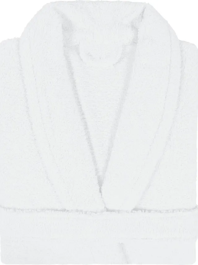 Uni Alpha Duplex Badjas Badstof met Shawlkraag Uni Alpha Wit - 1 stuks Wit col 1