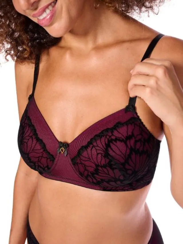 Amoena Leonie SBP Voorgevormde Prothese Bh Leonie SBP C0163 C0163 - black/pink - maat EU 85D / FR