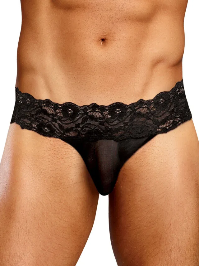 Male Power Micro Thong Pinch Back - Zwart