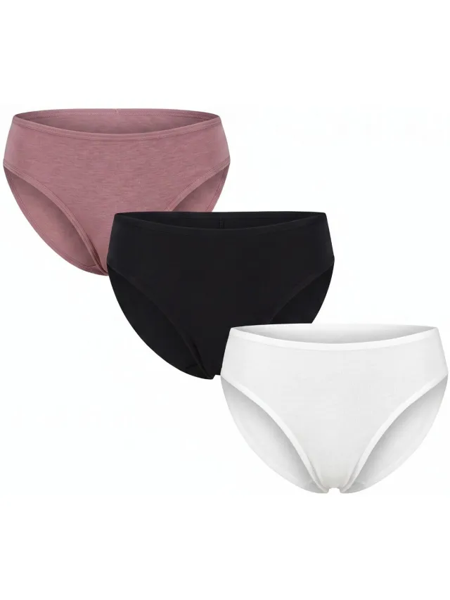Kisses And Love KL10000 slips mauve, zwart en wit Multicolour
