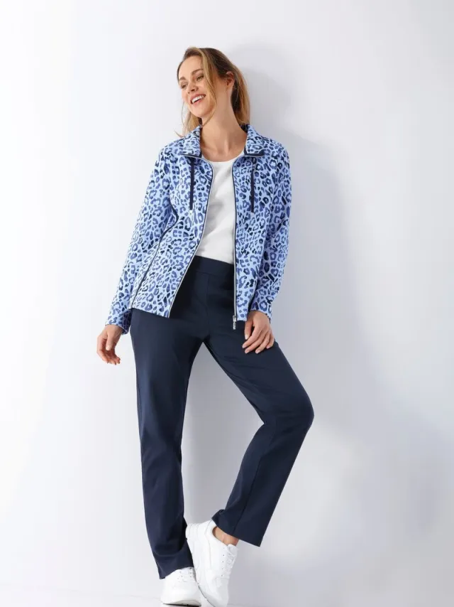 Hajo dames huispak blauwe panter - Blauw - Maat - 50