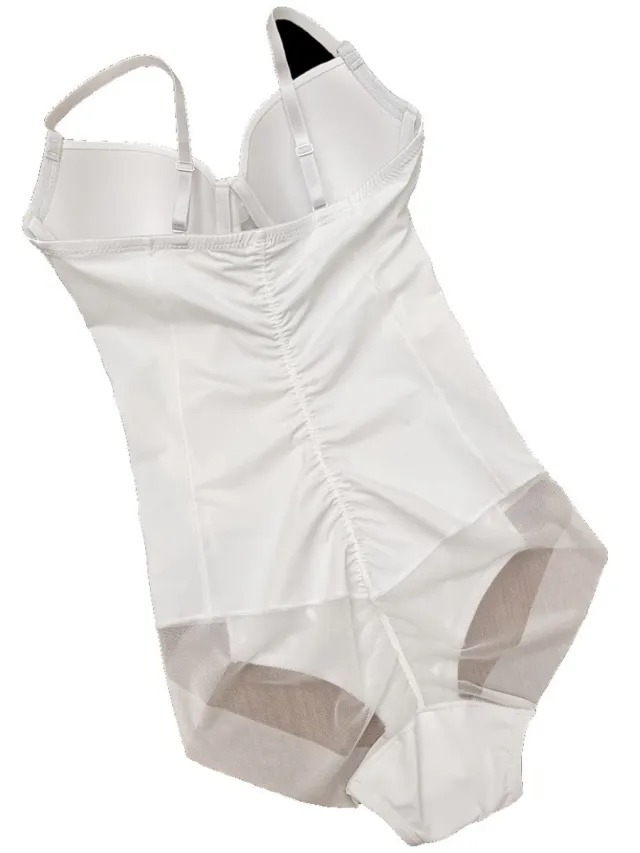 Currero Bodysuit Dames - Shapewear - Bodystocking - Corrigerende Body - Ingebouwde BH - Vormgevend & Afslankend Effect - Wit