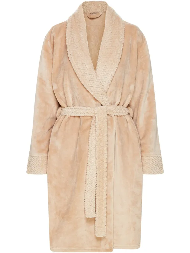 ESOTIQ Jolanda - Damesbadjas - Beige - Kort model