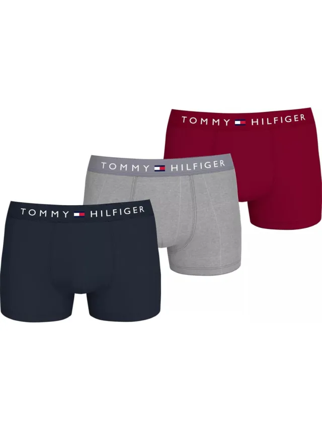 Tommy Hilfiger boxershorts driepack veelkleurig grijs