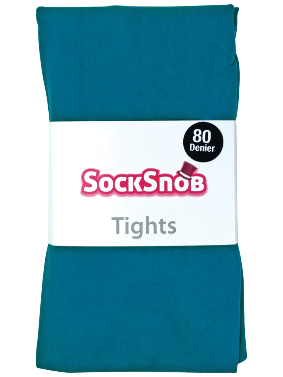 Sock Snob Dames 80 denier ondoorzichtige effen gekleurde panty's - Groenblauw, foto 2