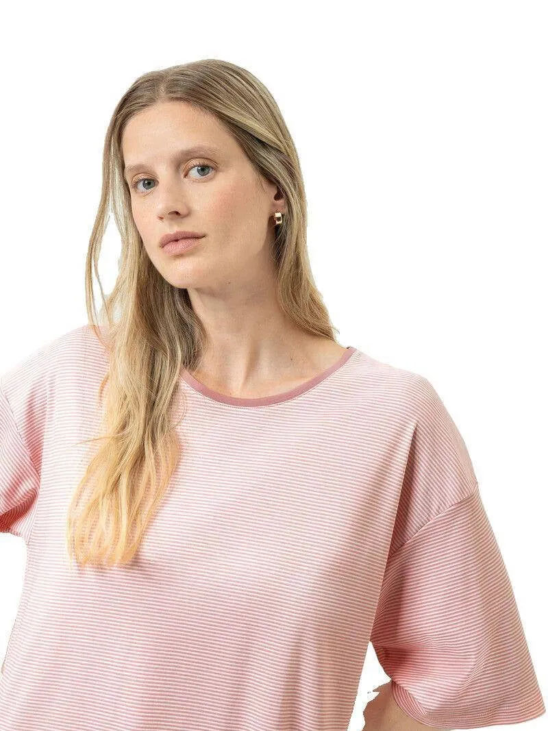 Mey Simple Stripes nachthemd lichtroze, foto 4