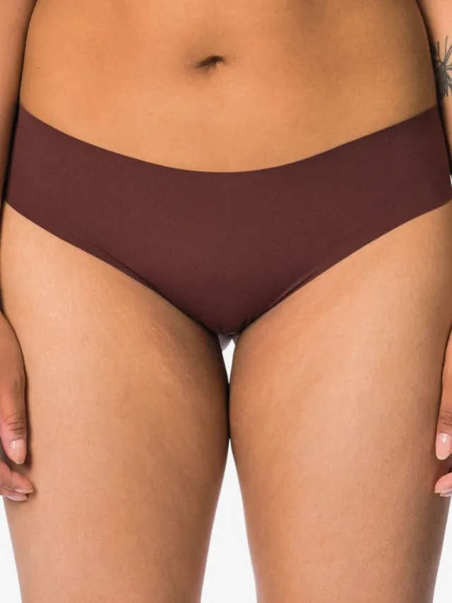 HEMA Damesbrazilian micro met kant donkerbruin (donkerbruin)