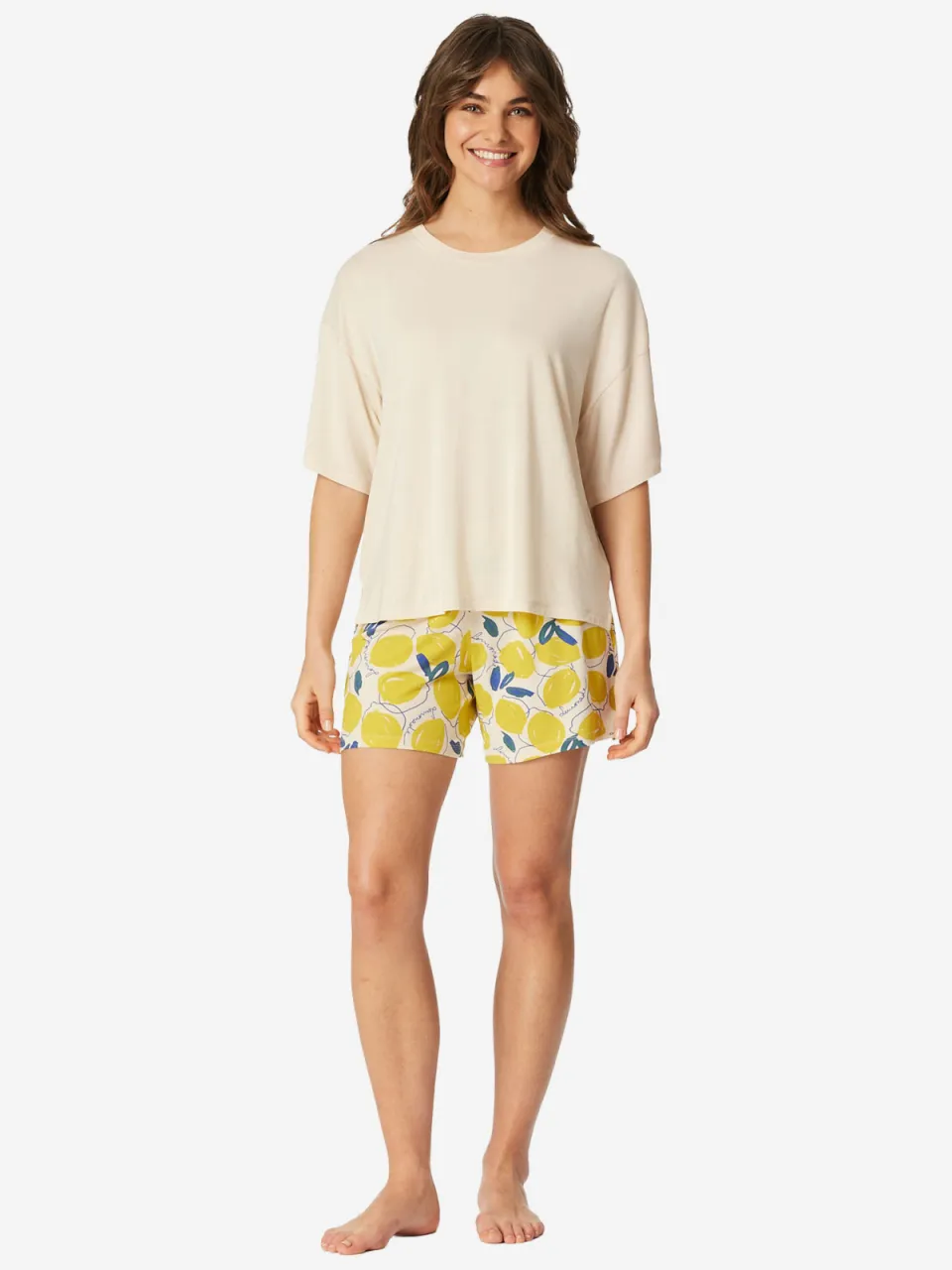 Schiesser Vrouwen Pyjama Casual Fashion Gebroken wit
