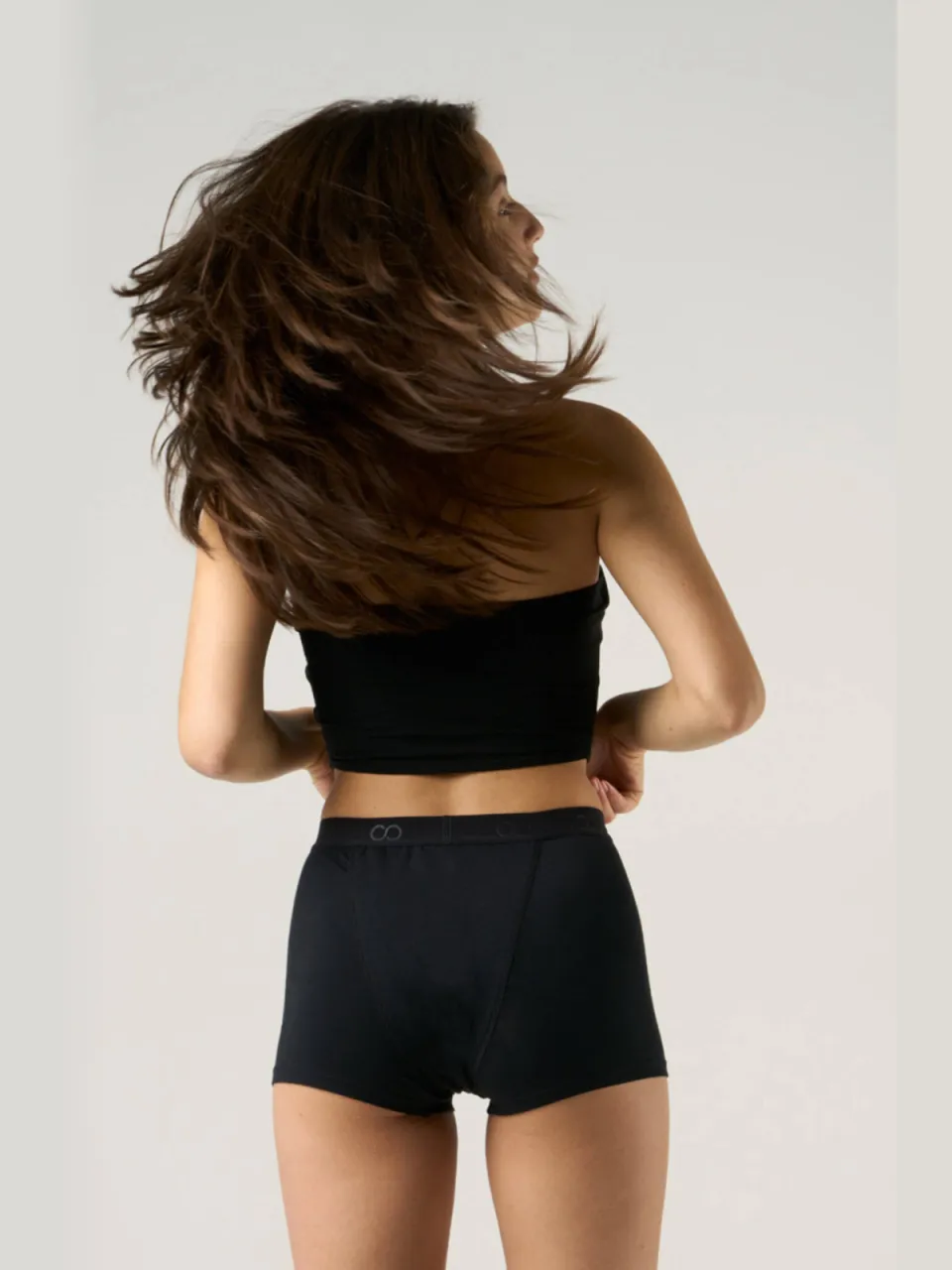 Moodies Undies extra sterk absorberende boyshort menstruatieslip zwart, foto 5