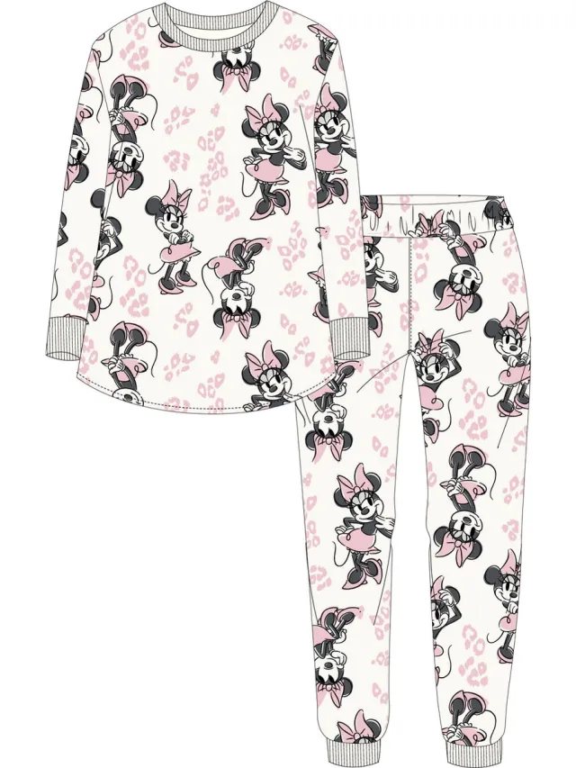 Minnie Mouse Pyjama - 2-delig - Velours - Dames Roze