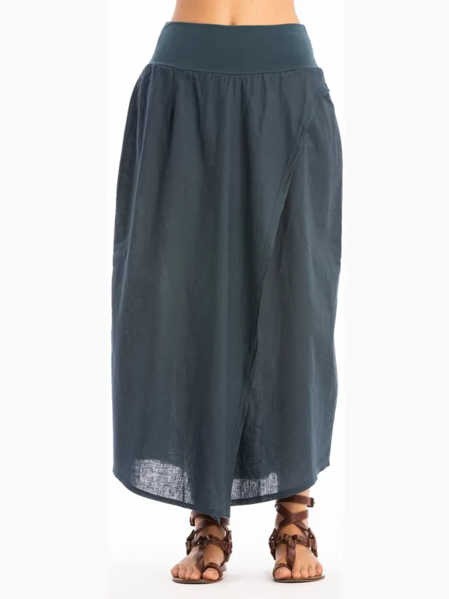 RAVENS VIEW IBIZA dames vegan Rok Lizzy Oceaanblauw Extra donkerblauw