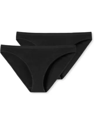 Schiesser 95-5 Organic Cotton Mini Briefs slip 2-pack zwart Beige,Zwart,Wit