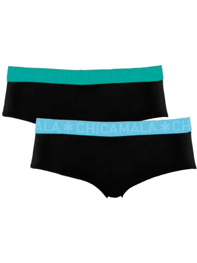 slips 2-pack zwart en groen