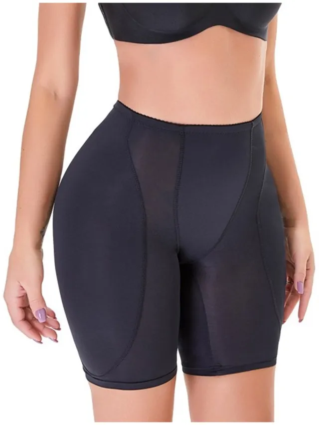 LOUZIR Hip lifter broekje - Corrigerend broekje - Billen lift broekje - broekje voor onder jurk - Corrigerend ondergoed - Dames ondergoed - met vulling - tegen hip dips – Zwart - LOUZIR