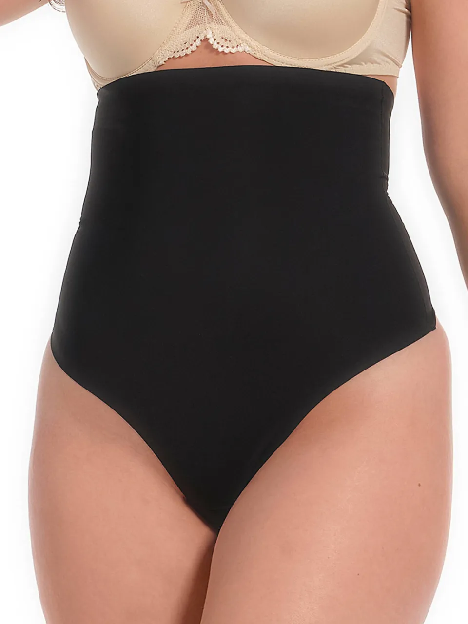MAGIC Bodyfashion seamless high waist sterk corrigerende string Maxi Sexy Hi-Thong zwart, foto 7