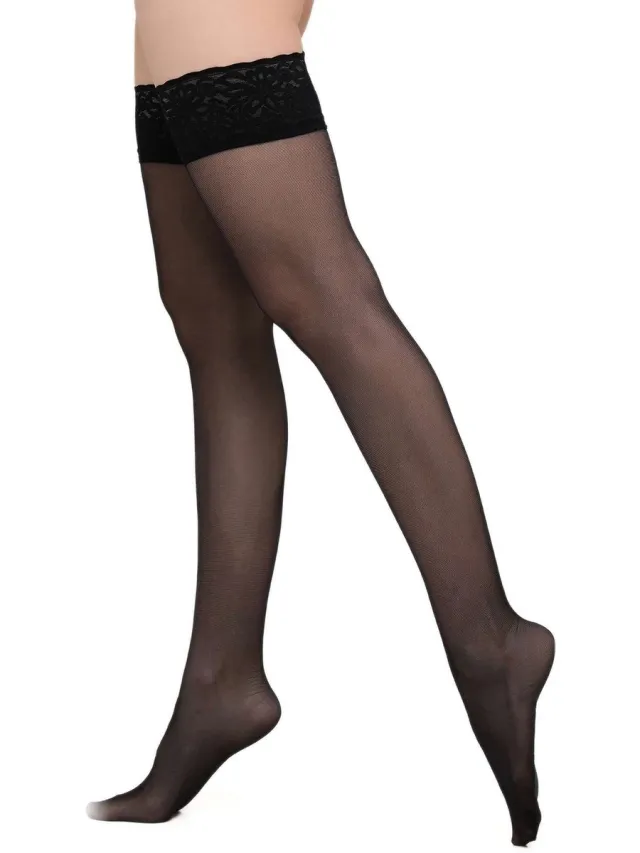 Giulia Hold Up Kousen - Emotion 20 - hold up - stay up - hold up stockings - kanten koord - zelf ophoudend - 20 denier - zwart