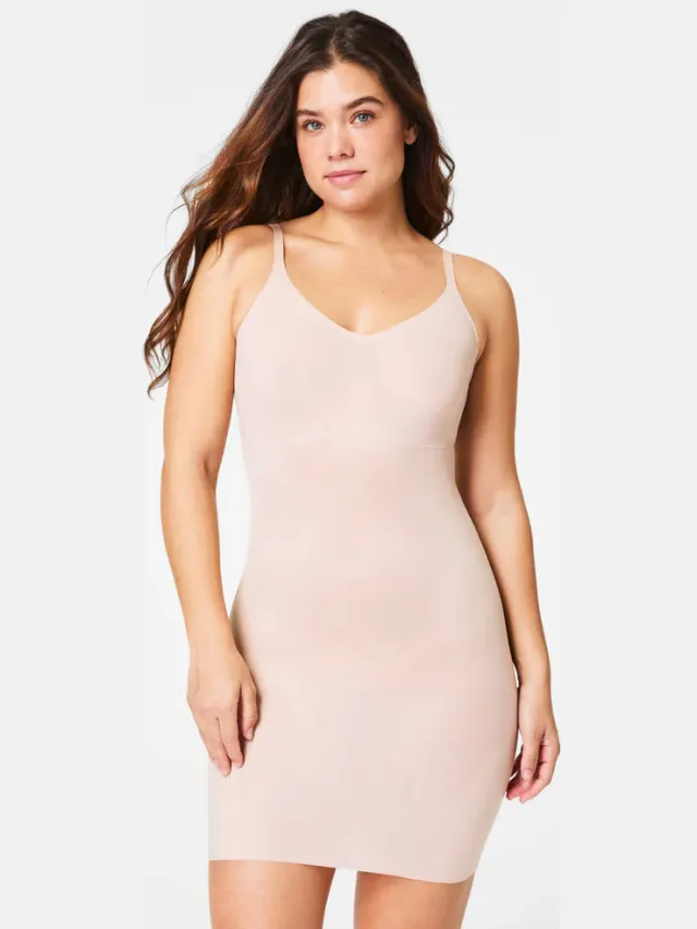 SPANX Thinstincts 2.0 corrigerende jurk lichtbeige