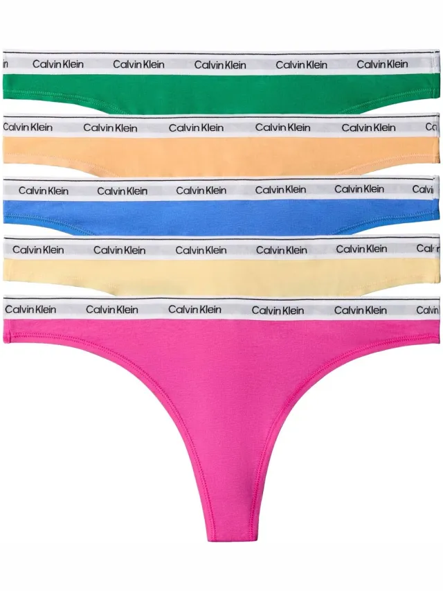 Calvin Klein Jeans thong 5-pack Groen