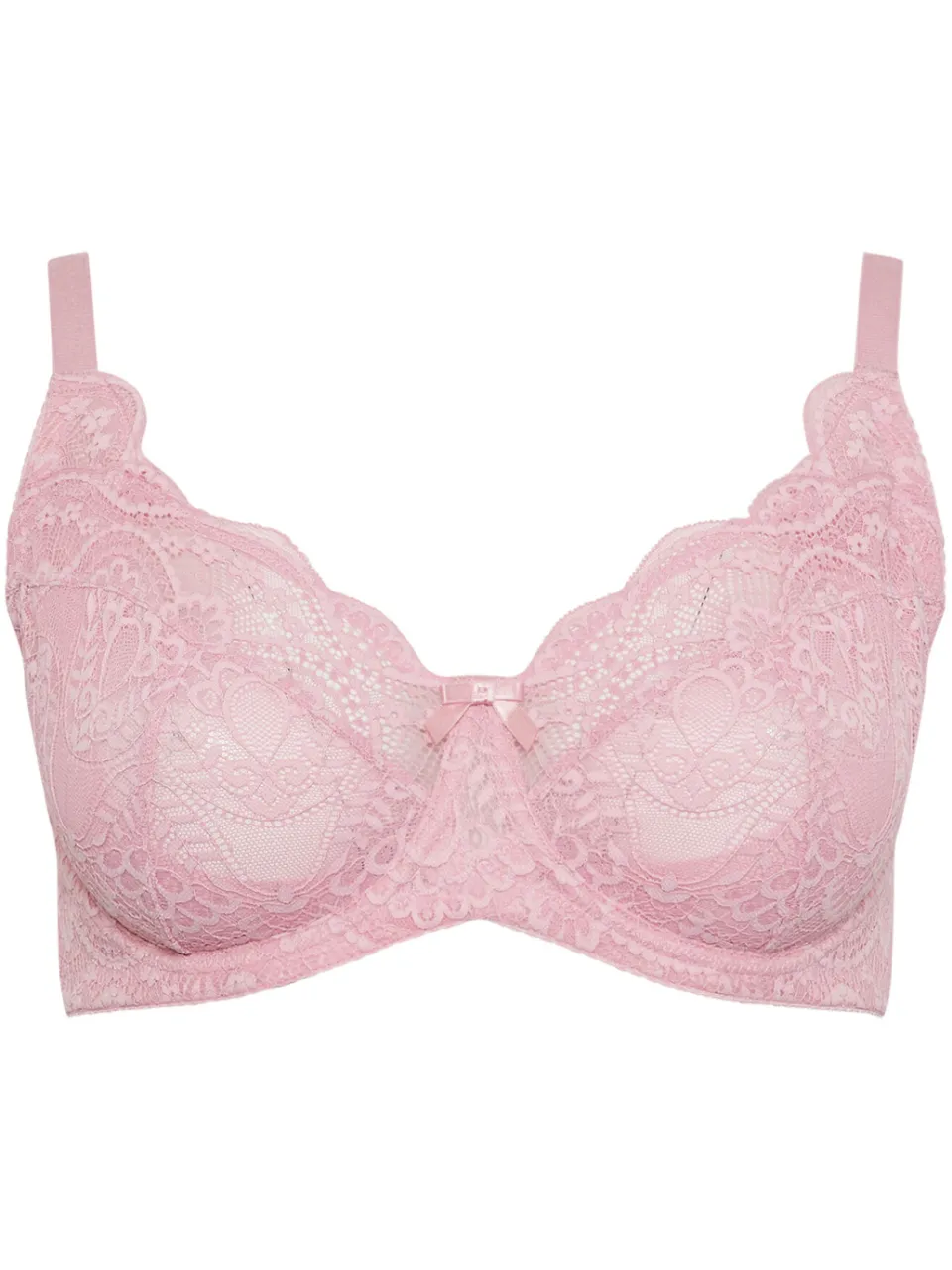 Yours Roze Ongevulde Bh Met Beugel En Gekrulde Kant, foto 2