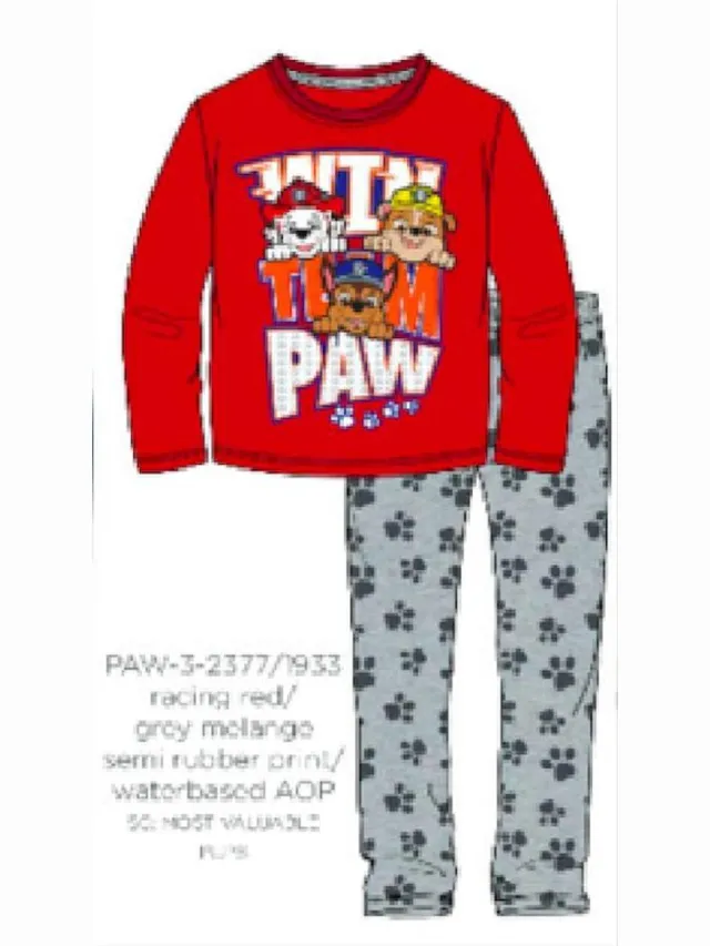 Nickelodeon Paw Patrol pyjama - rood - Maat 110 / 5 jaar
