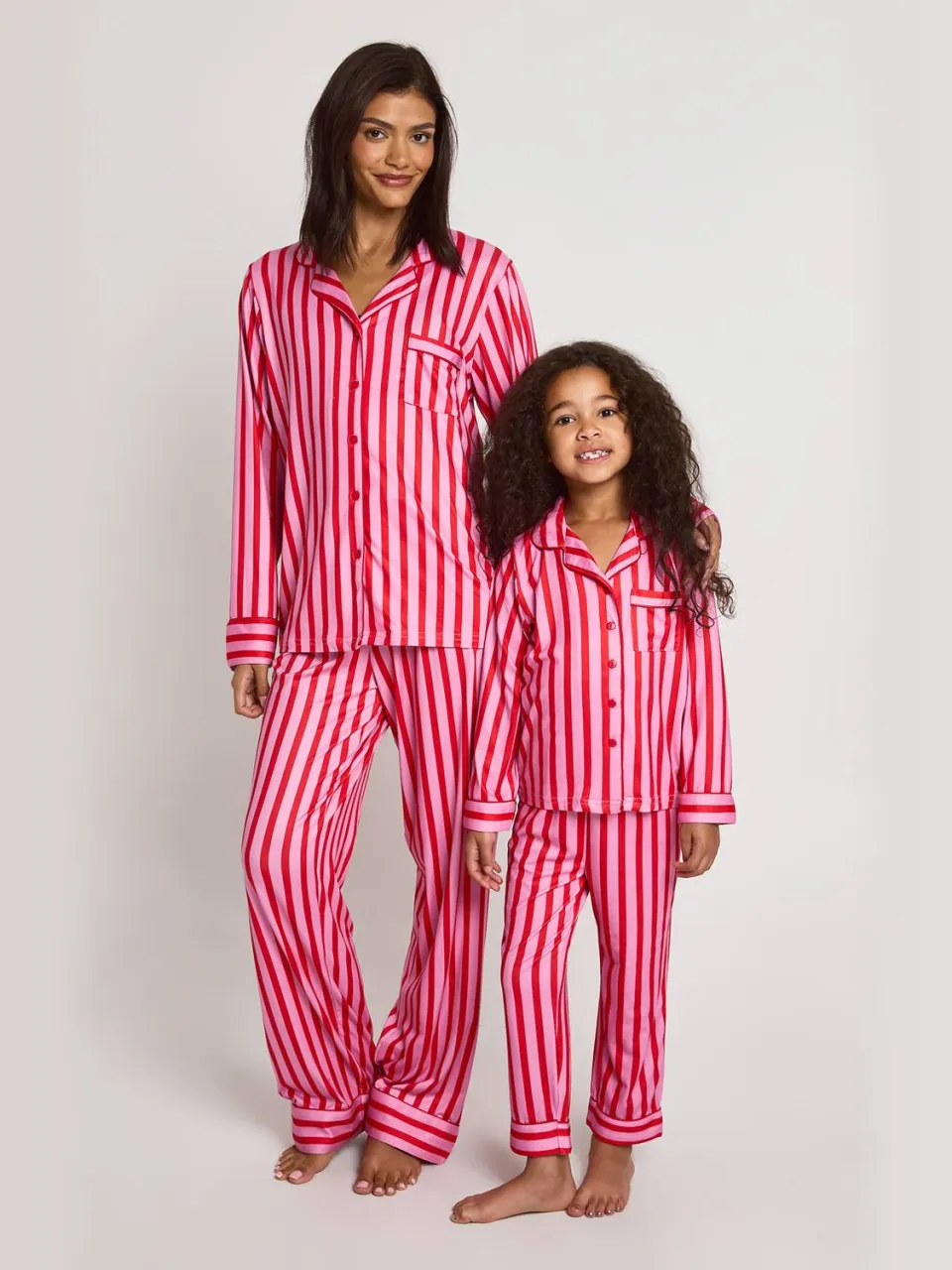 boohoo Dames Super Zachte Gestreepte Broek PJ Set roze, foto 4