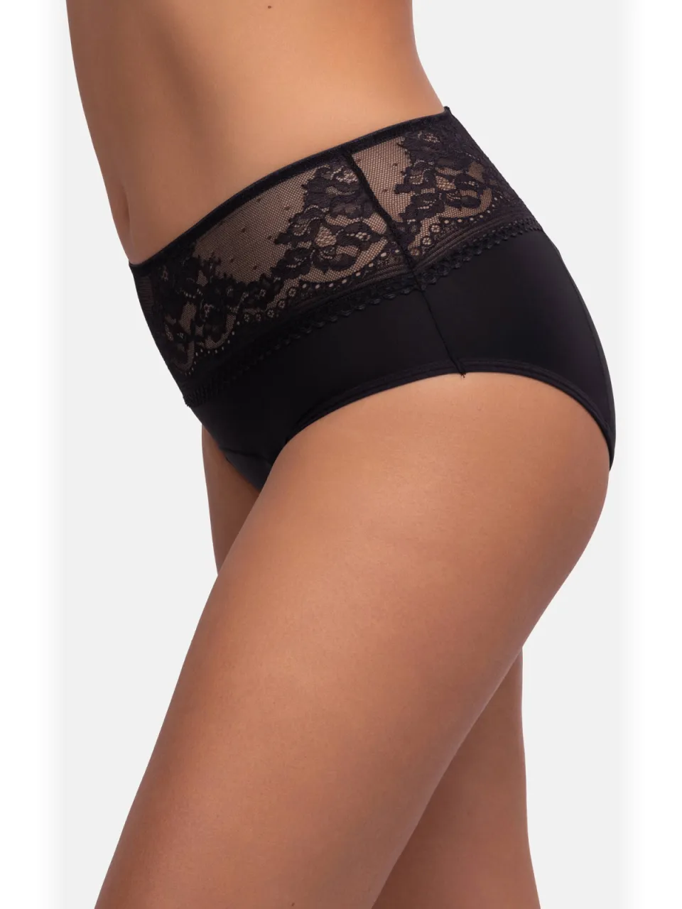 Dorina sterk absorberende menstruatieslip Moon met kant (set van 2) zwart, foto 6