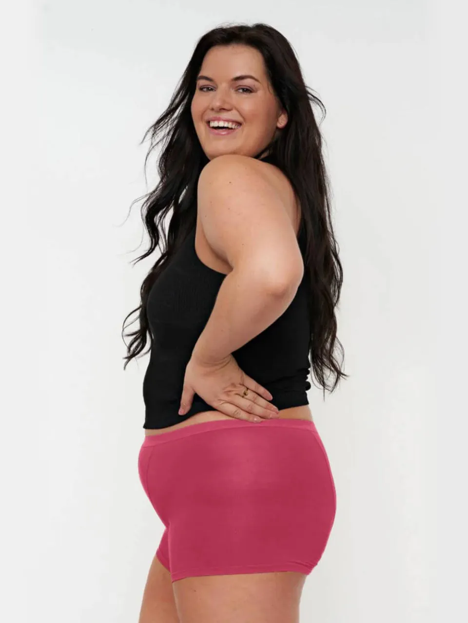 Moodies Undies extra sterk/nacht absorberende boyshort menstruatieslip roze, foto 3