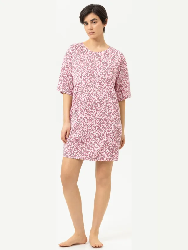 Mey Bigshirt met korte mouwen Serie Sleepy Leo Bridal Rose roze