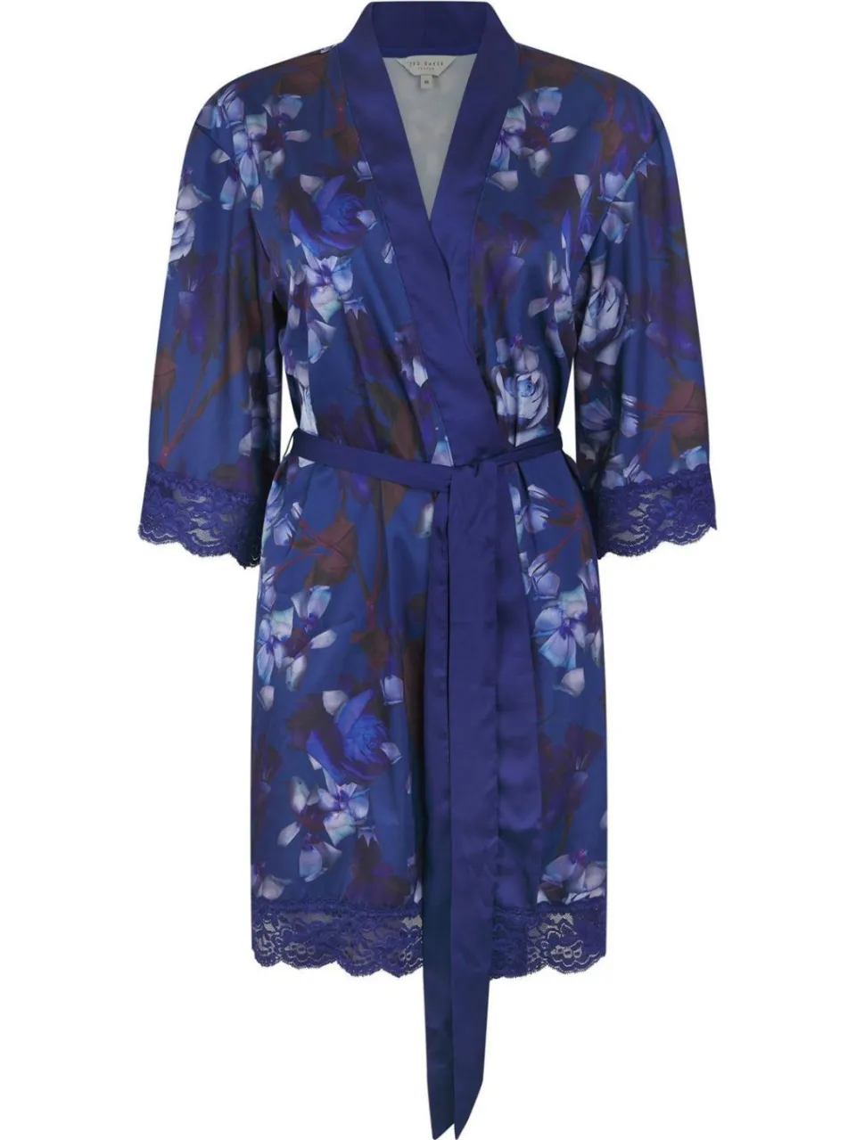 Ted Baker Zijden kamerjas voor dames van Taylor (Donkerblauw) blauw, foto 2
