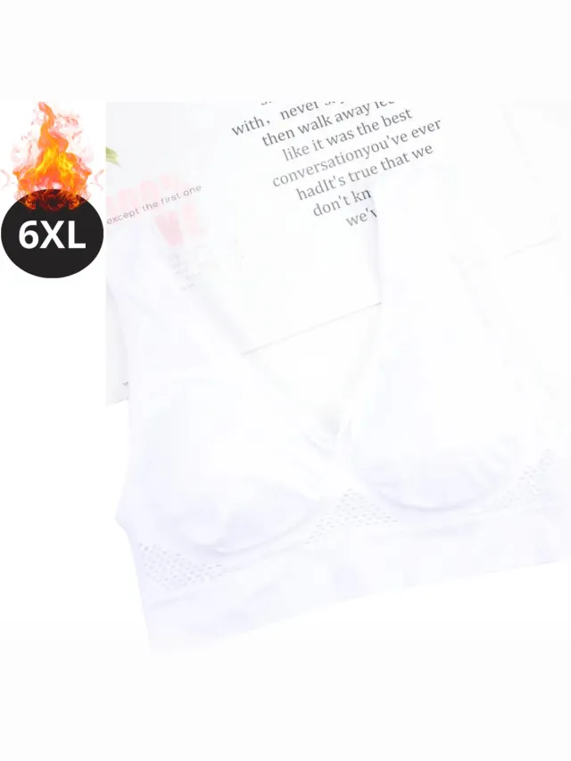 Bovista BH Zonder Beugel - Zonder Bandjes - Push-up Bh's - Comfort Beha - Comfortabel - Sterk - Plus Size - Wit