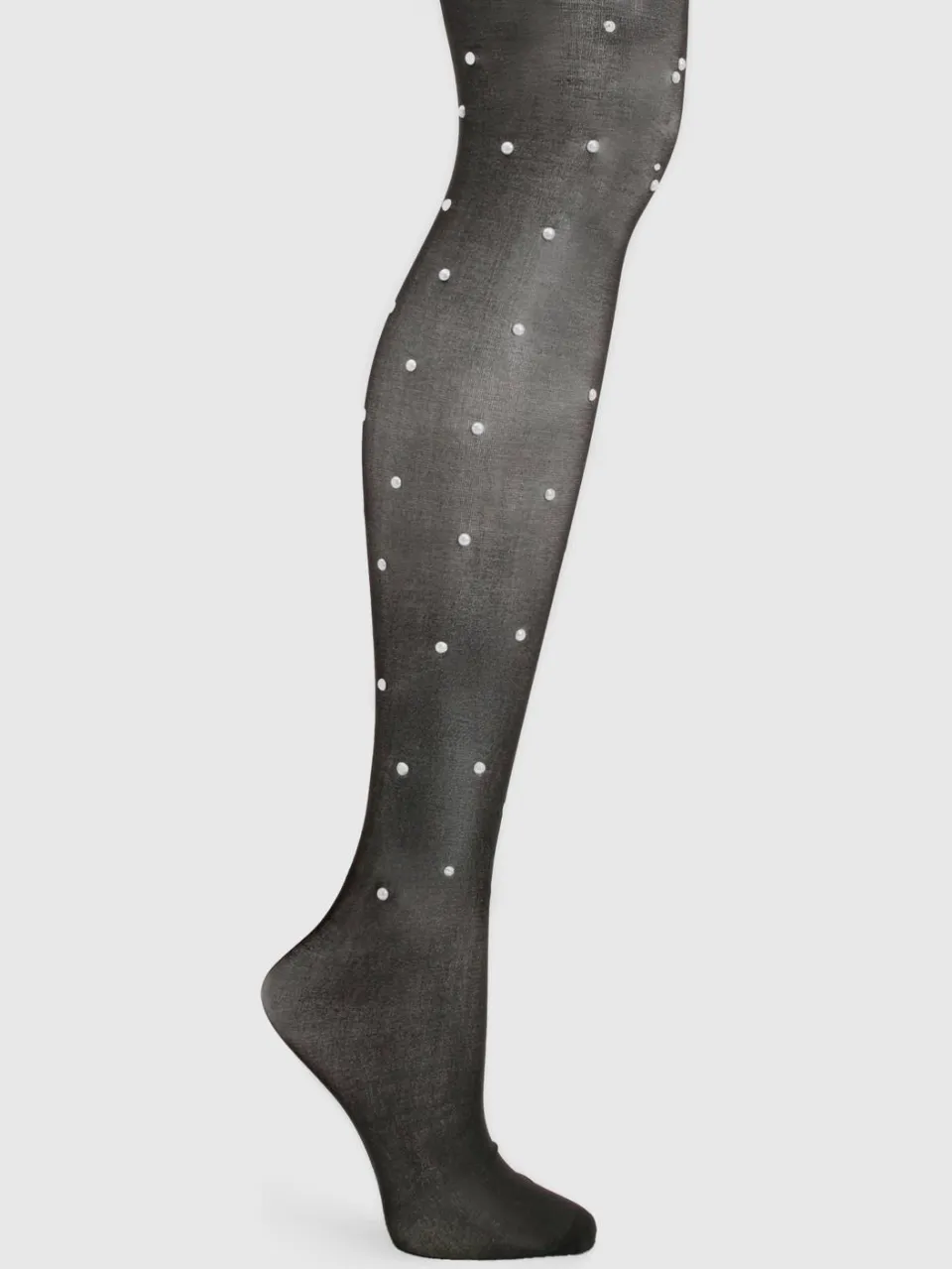 boohoo Dames Doorzichtige panty's versierd met parels zwart, foto 2