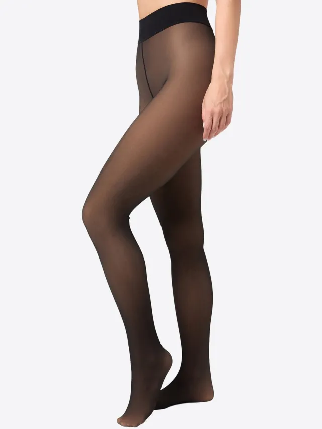 nur die Feinstrumpfhose Warm & Transparent strapazierfähig 80 DEN zwart