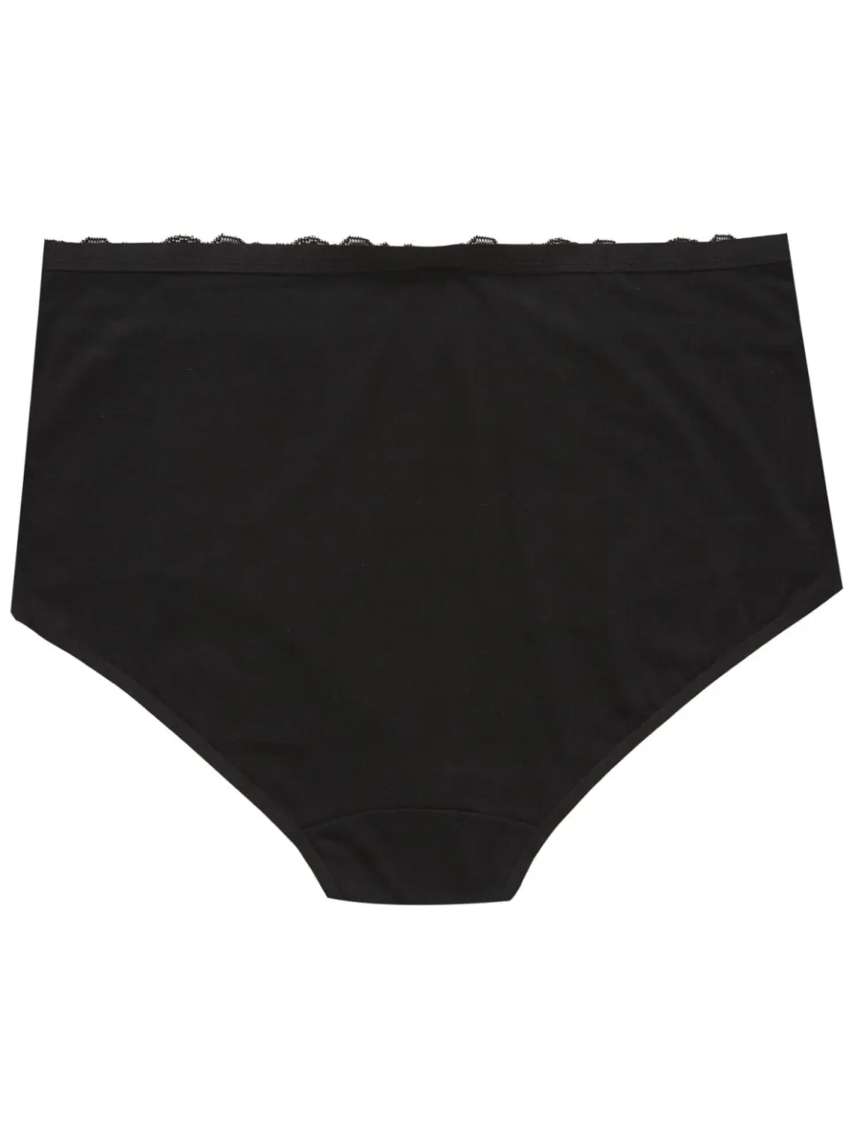 Yours 4 Pack Katoenen Tailleslips Met Kant In Zwartsize 46-48, foto 4