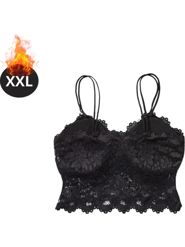 Bovista BH Zonder Beugel - Zonder Bandjes - Push-up Bh's - Comfort Beha - Comfortabel - Zwart