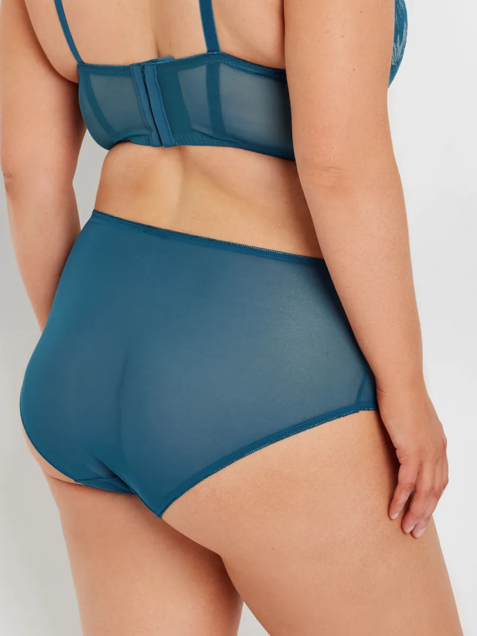 Yours Tailleslip Met Iridescent Kanten Inzet In Blauwgroen-64, foto 3