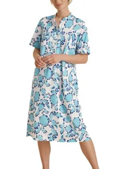 Calida Soft Cotton Nightdress 33900 Wit,Blauw,Versch.kleure/Patroon