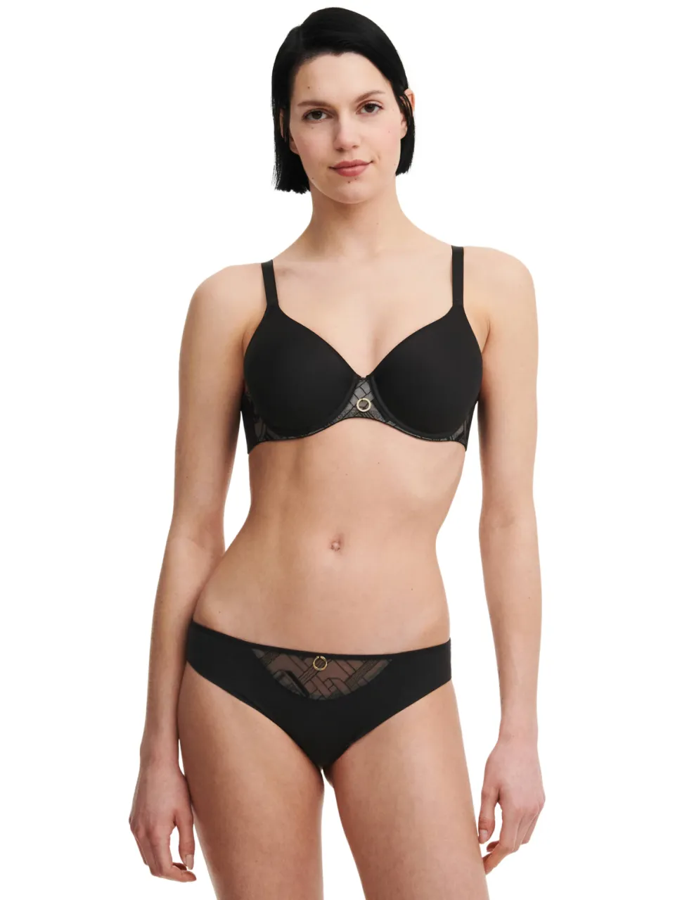 Chantelle Graphic Support voorgevormde t-shirt-bh zwart