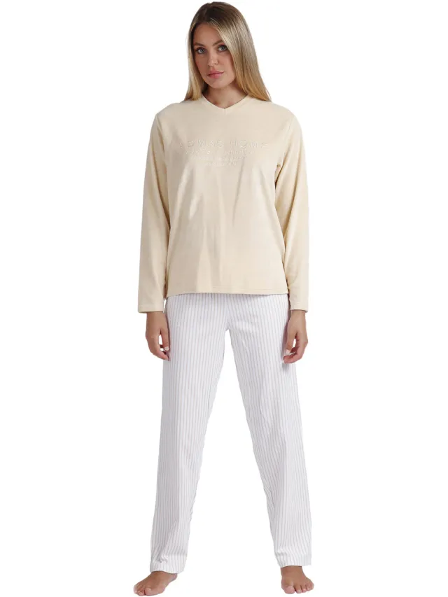 Admas Comfort Home pyjamaset beige