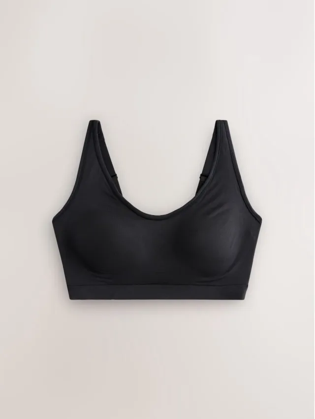 Next Dames - Superzachte Ultimate Comfort DD+ beha van modal met vulling, zonder beugels - Zwart Black