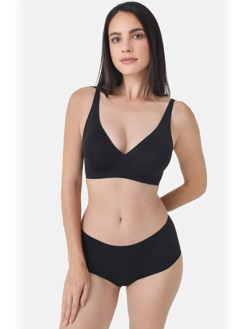 Sassa Mode seamless voorgevormde bh zonder beugel Bonded Micro zwart, foto 3