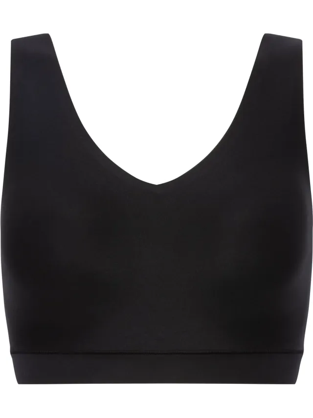 Chantelle SoftStretch - V-Neck Voorgevormde Top - naadloos - onzichtbaar - ZWART