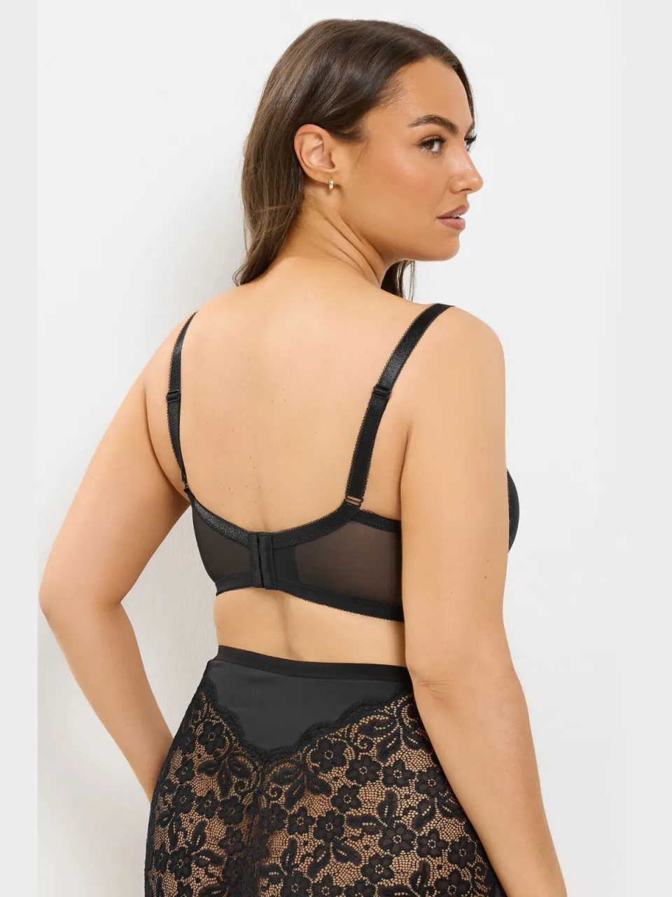 Yours Katoenen Bh Zonder Beugel Met Kant Detail In Zwart Bestsellersize, foto 4