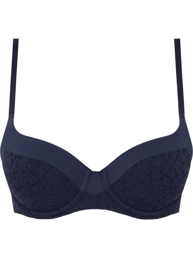 Chantelle T-shirt Beugel Bh - Sepia- Norah -Voorgevormde bh met naadloze cups - 85B - Blauw