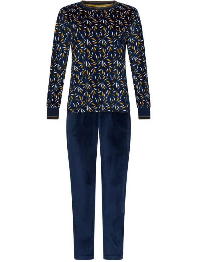 Pastunette Moonlite - Pyjama/Huispak - Velours - Fleece - Donkerblauw